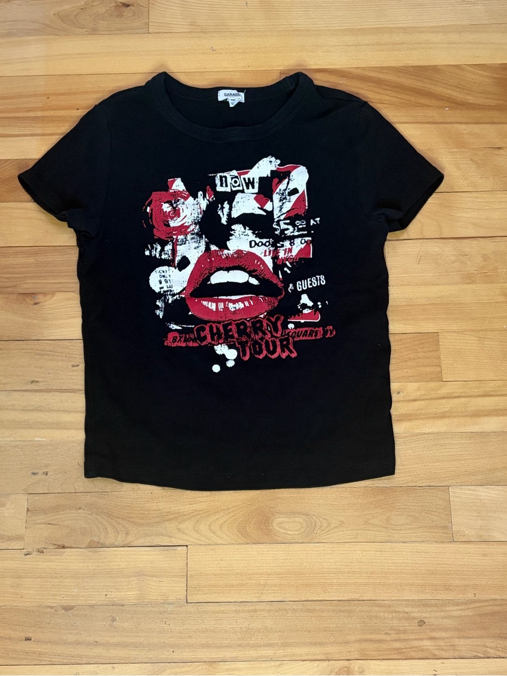 Garage Graphic Cherry Tour Black Tee
